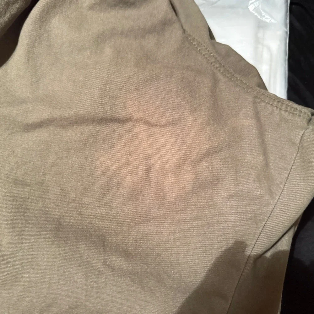 Wrangler Authentics Mens Brown Cargo Shorts XL 40-42 Elastic Waist Drawstring
